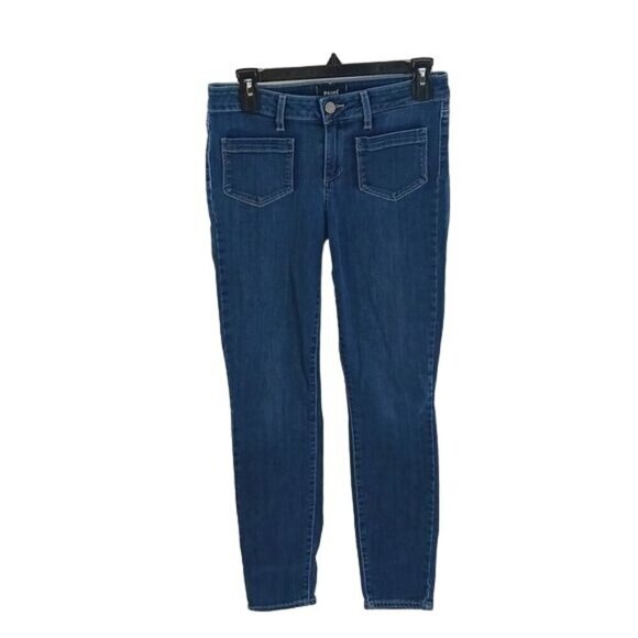 Paige Womens Size 28 Jeans Blue Verdugo Ankle Skinny Mid Rise Stretch Denim - Picture 1 of 7